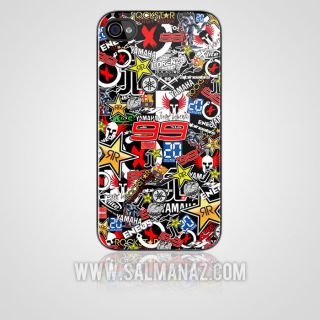 Jorge Lorenzo Sticker Bomb X Fuera Rockstar Team iPhone Case 4 / 4s