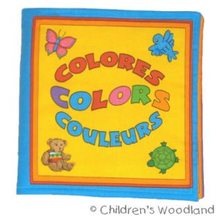 COLORS CLOTH/SOFT BOOK! IN SPANISH/FRENCH! KIDS! BABY!