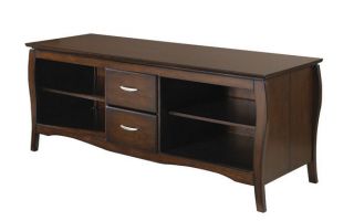 60 Inch TV Stand in Mocha Finish