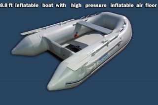   ft ) INFLATABLE MOTOR BOAT DINGHY FISHING RAFT with Inflatable floor