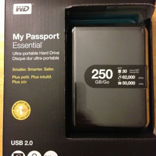 Western Digital My Passport 250 GB Essential Ultra Portable External 