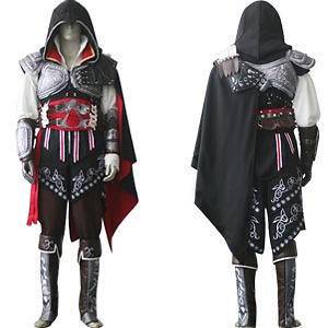 Assassins Creed 2 II Ezio Black Cosplay Costume