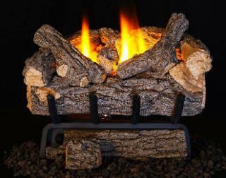 Peterson Realfyre Vent Free Gas Fireplace Logs   VO8E 20 Valley Oak