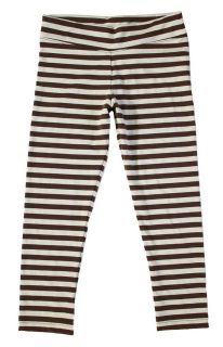 Matilda Jane ~ VHTF Brown Stripe Cropped Leggings ~ Size 10 NWOT