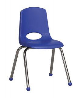 Ecr4Kids PreSchool/Clas​sRoom 12 Plastic Stack Chair W/ Chrome Legs 