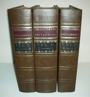Encyclopaedia Britannica (3 Volume Set), Facsimile of First 1771 