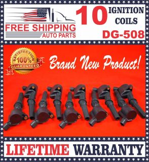   OF 10 IGNITION COILS DG508 DG491 (Fits 2001 Ford F 250 Super Duty