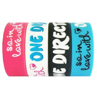   with ONE DIRECTION silicone rubber wristbands bracelets love heart 1D