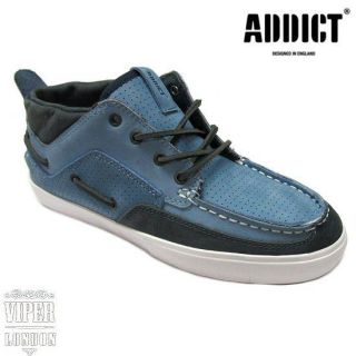   Mens Blue Addict Wallaby And Boat Shoe Inspired Ahab Shoes Sizes 7 12