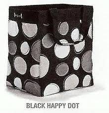 Brand New Black Happy Dot Storage Tote Thirty One Sealed Retired 
