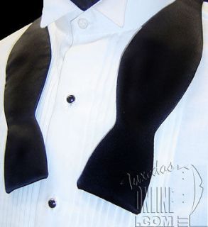 New Bowtie BLACK Silk Self Tie Bow Tie