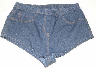 CHEEKY Sexy Denim Micro Stretch Shorts HOTPANTS Daisy Dukes size 14 to 
