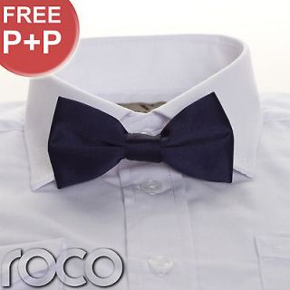 Childrens Dickie Bow Ties Wedding Page Boy Navy Blue
