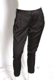 Bird by Juicy Couture Black Dress Pants sz 4 NWT Tuxedo Satin * $328 