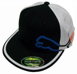 2012 Puma Monoline 210 Fitted Hat   Black/Blue Split   Select Size!
