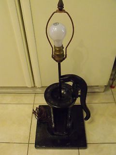 Antique Cast Iron Kitchen Water Pump Lamp General Power Quapaw, Ok.