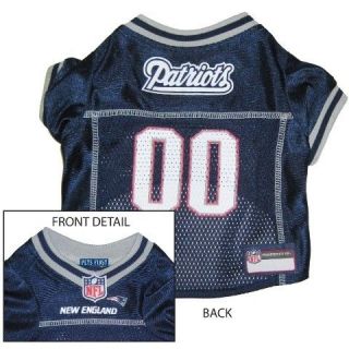 New England PATRIOTS BLUE MESH Pet Dog JERSEY with NFL PATCH XS S M L 