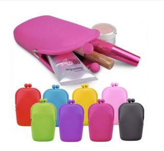 Jelly Rubber Silicone Cosmetic Makeup Bag Coin Purses Cellphone bag