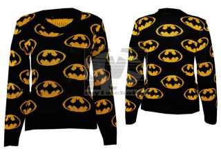 Ladies Jumper Womens Knitwear Batman Superhero Sweater Catwoman Crew 
