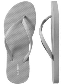 NWT Ladies FLIP FLOPS Old Navy Thong Sandals SILVER Shoes 7,8,9,10,11