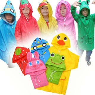   Baby Funny Raincoat Children Cartoon Rain Coat Rainwear Waterproof