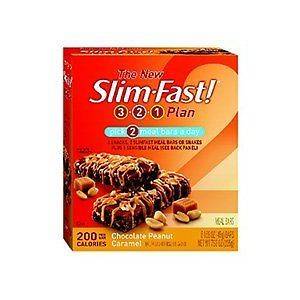 Slim Fast 200 Calorie Meal Bars   Chocolate Peanut Caramel, 5 count 