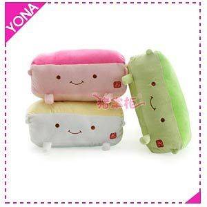 Plush Tofu Pillows Cute Throw Pillows Food Cushions Hand Warmer Plush 