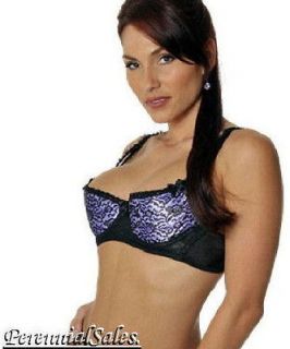   Satin & Lace Cleavage Shelf Bra Open Push up Cups B/C Pick Size 34 44