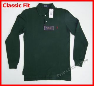 Ralph Lauren Classic Long Sleeve Polo Shirt Dark Green