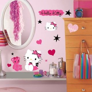   COUTURE 38 BiG Wall Decals Pink Black Room Decor Sticker STARS HEART