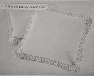 Martha Stewart Trousseau Clover 2 Euro Pillow Shams
