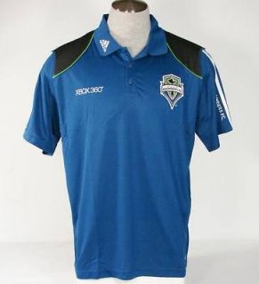   Seattle Sounders Football Club Blue Short Sleeve Polo Shirt NWT