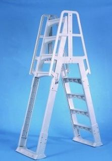 Vinyl Works A Frame Ladder with Slide Lock System for Aboveground 