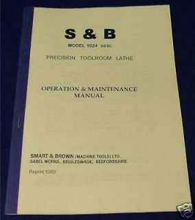 Smart & Brown Model 1024 Lathe Manual