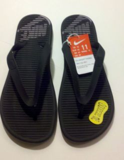 Nike Solarsoft Thongs Black & Grey Flip Flops Sandals Men Sizes 10 15 