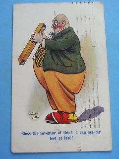 WW1 DUDLEY BUXTON Postcard 1914 1918 Trench PERISCOPE   Fat Man Theme