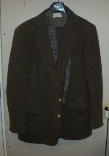 Mens Arnold Palmer Lambs Wool Suit Coat w Pants + Tie Size Large
