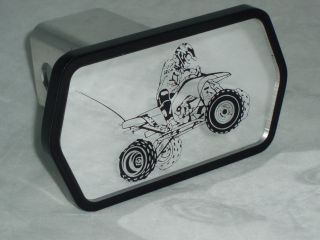   /ACRYLIC MIRROR QUAD RACER JUMPING TRUCK HITCH COVER/PLUG TRAILER