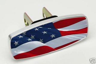 USA Waving Flag American Hitch Cap Plug Receiver Cover