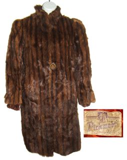 Pickmoor Fur Coat Marmot sz M Antique with Art Deco Lining 1920 30 1 