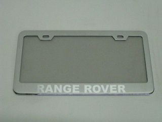 Land Rover *RANGE ROVER* chrome metal license plate frame +screw caps 