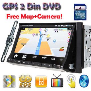 Double 2Din Car GPS DVD Player Auto CD  iPod TV Radio Bluetooth 