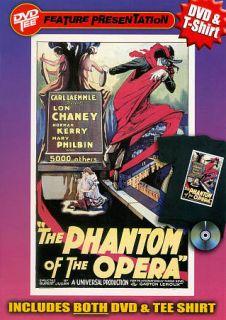 The Phantom of the Opera DVD, 2011, with Large T Shirt