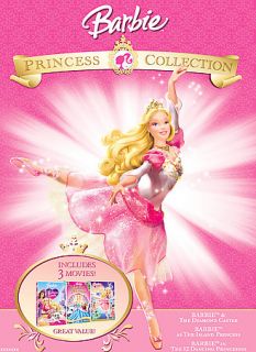 Barbie Princess Collection DVD, 2008, 3 Disc Set
