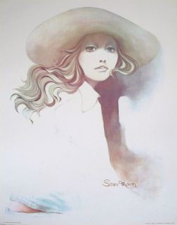 Melanie Poster by Sara Moon 59cms by 73cms Red Baron vintage print