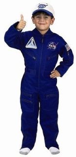 Jr. NASA Flight Suit Deluxe w/ Cap Child Costume Size 6 8 Aeromax FS68
