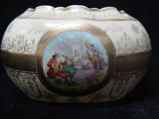 Volkstedt Germany Ackermann & Fritze Gold Painted Vase