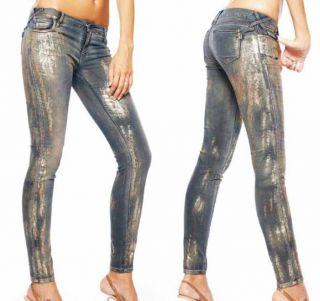 MET in Jeans SKINNY STRETCH W/GLITTER X JESSICA JEANS PANTS MULBERRY 