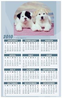 AKITA PUPPIES 2013 Magnetic Calendar Magnet #0663