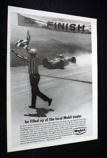 MOBIL GAS Al Unser 1965 Pikes Peak Hill Climb print Ad